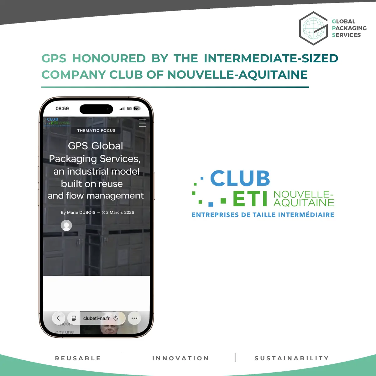 GPS honoured by the Intermediate-sized company Club of Nouvelle-Aquitaine